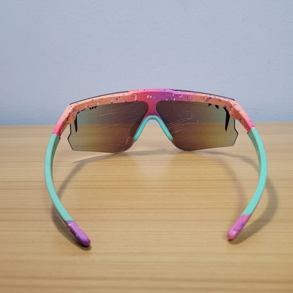 Pit Viper Sunglasses Pink Green Blue Mirrored Lenses